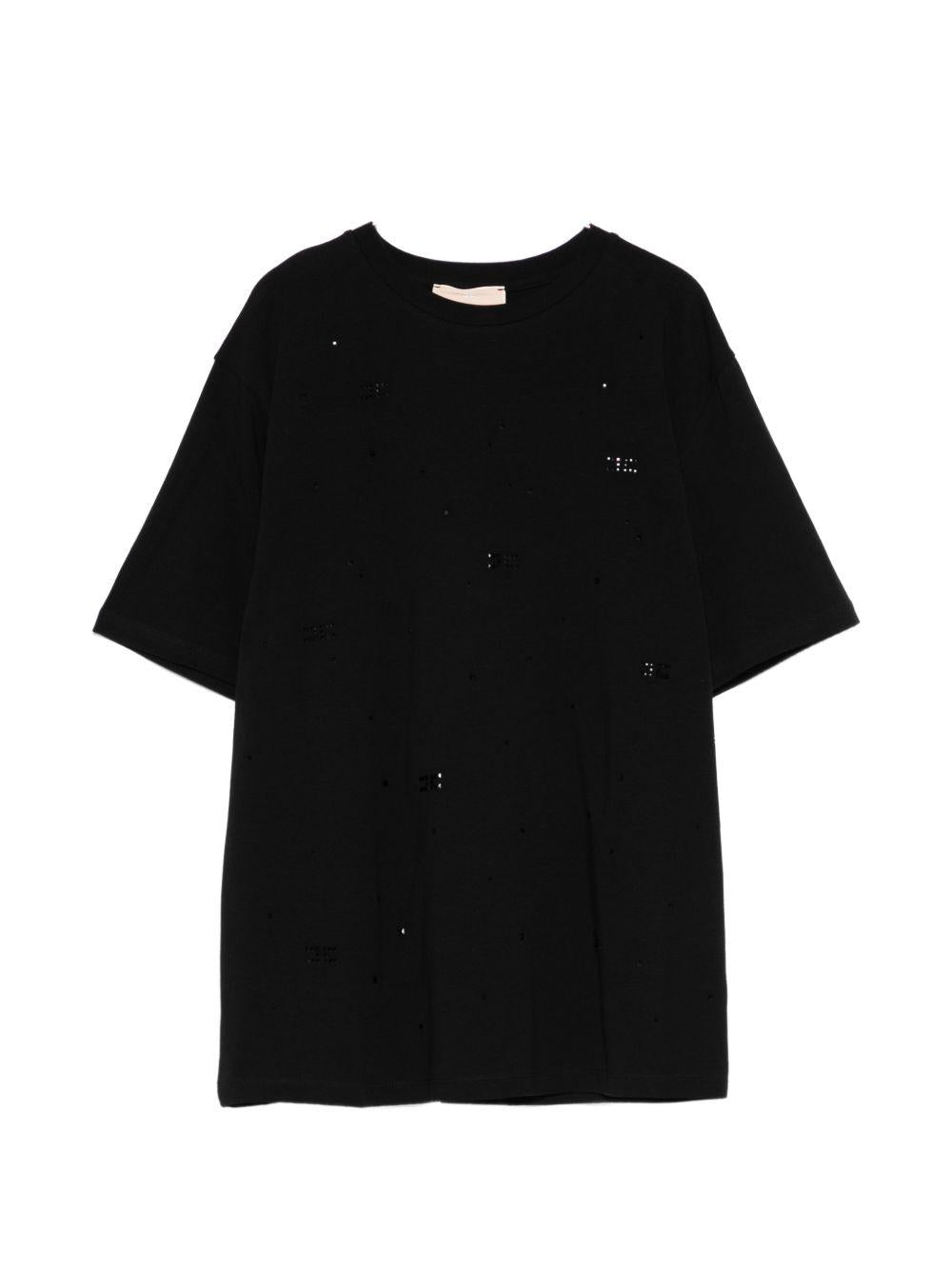 T-shirt nero per bambino EFTS2630JE006 N135 Elisabetta Franchi Kids 