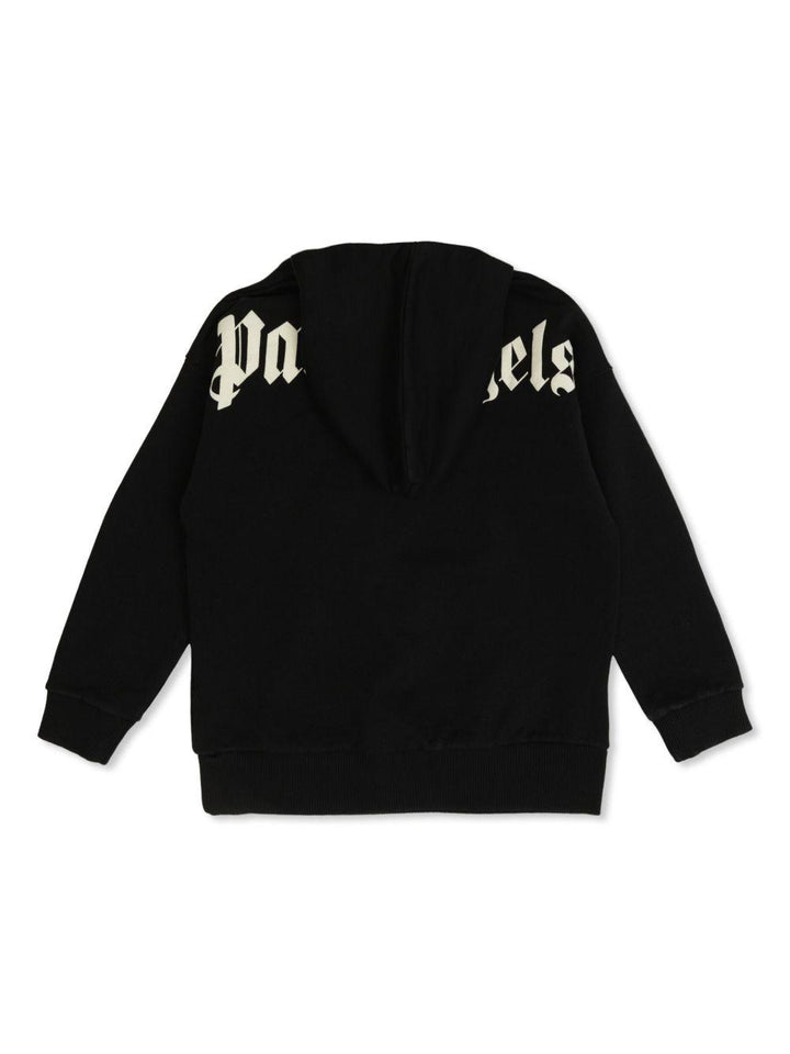 Felpa nera per bambino PBBB011C99FLE002 1003 Palm Angels Kids 