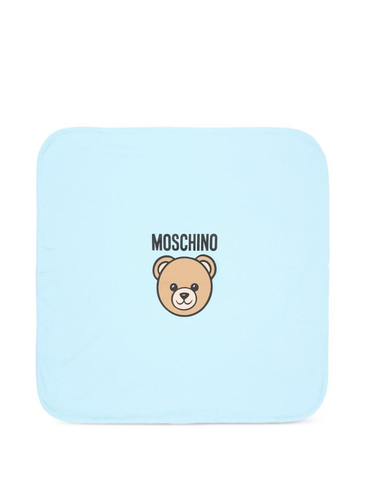 Coperta azzurra per neonato MUB00OLCA40 40304 Moschino Kids 