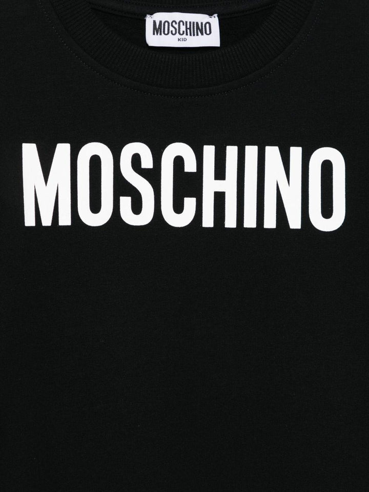 Felpa nera per bambino HUF09ILDA21 60100 Moschino Kids 
