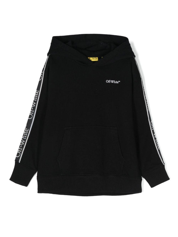 Felpa nera per bambino con logo OBBB00BF24FLE001 1001 Off White Kids 