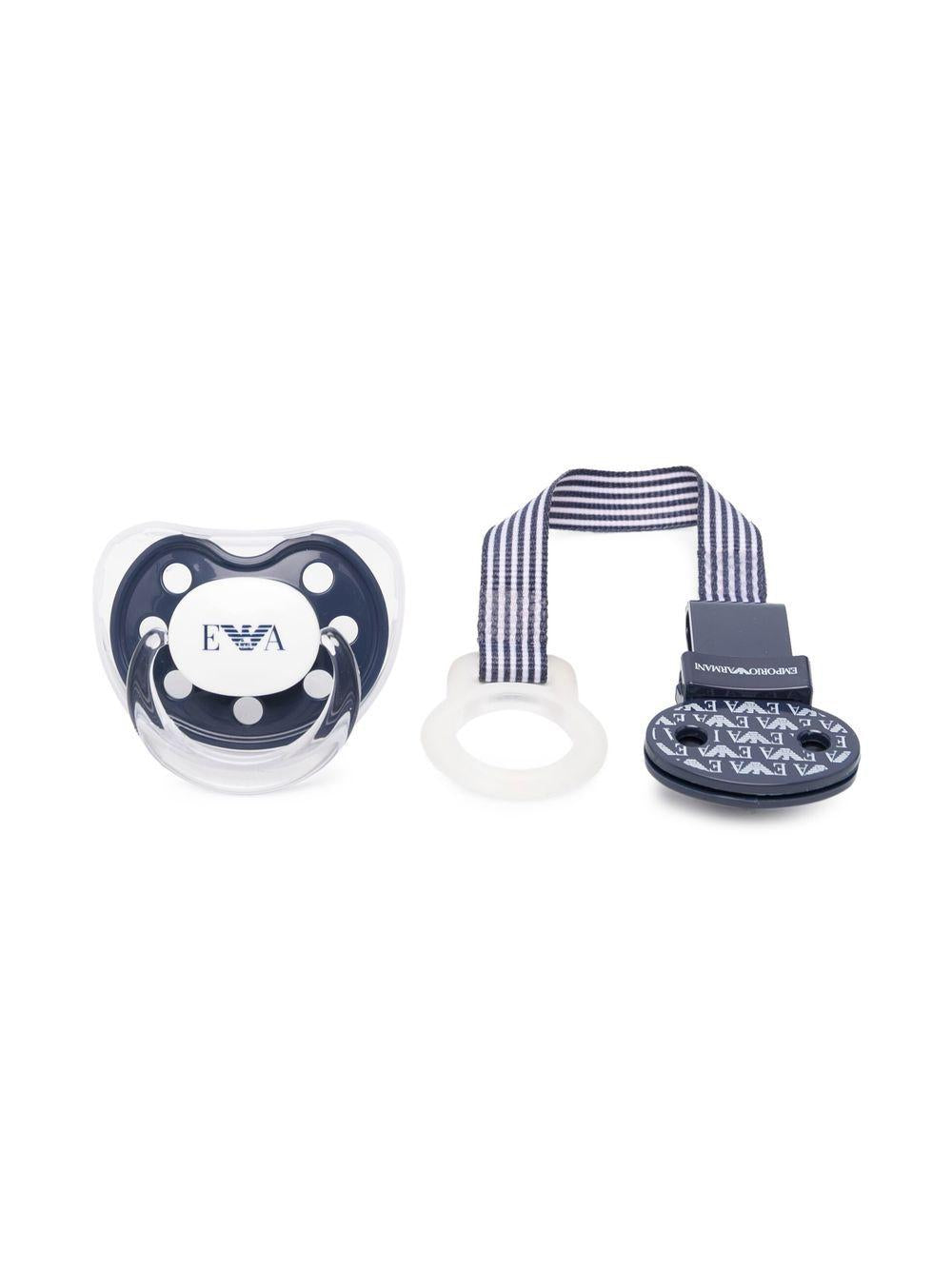 Ciuccio blu navy per neonato 409174CC919 00535 Emporio Armani Kids 