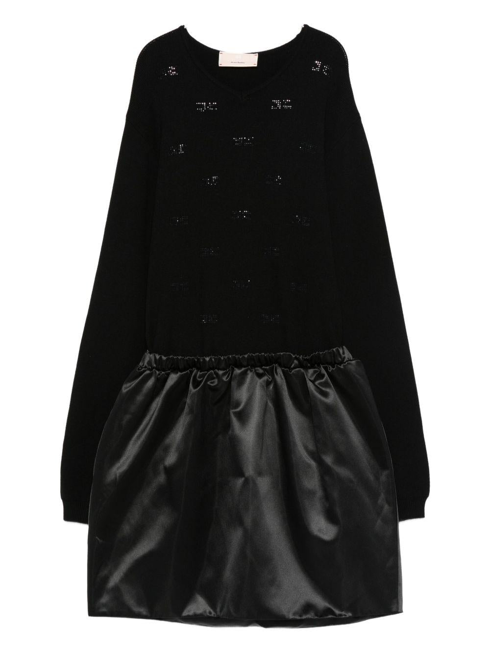 Abito nero per bambina EFAB6320NY031 N000 Elisabetta Franchi Kids 