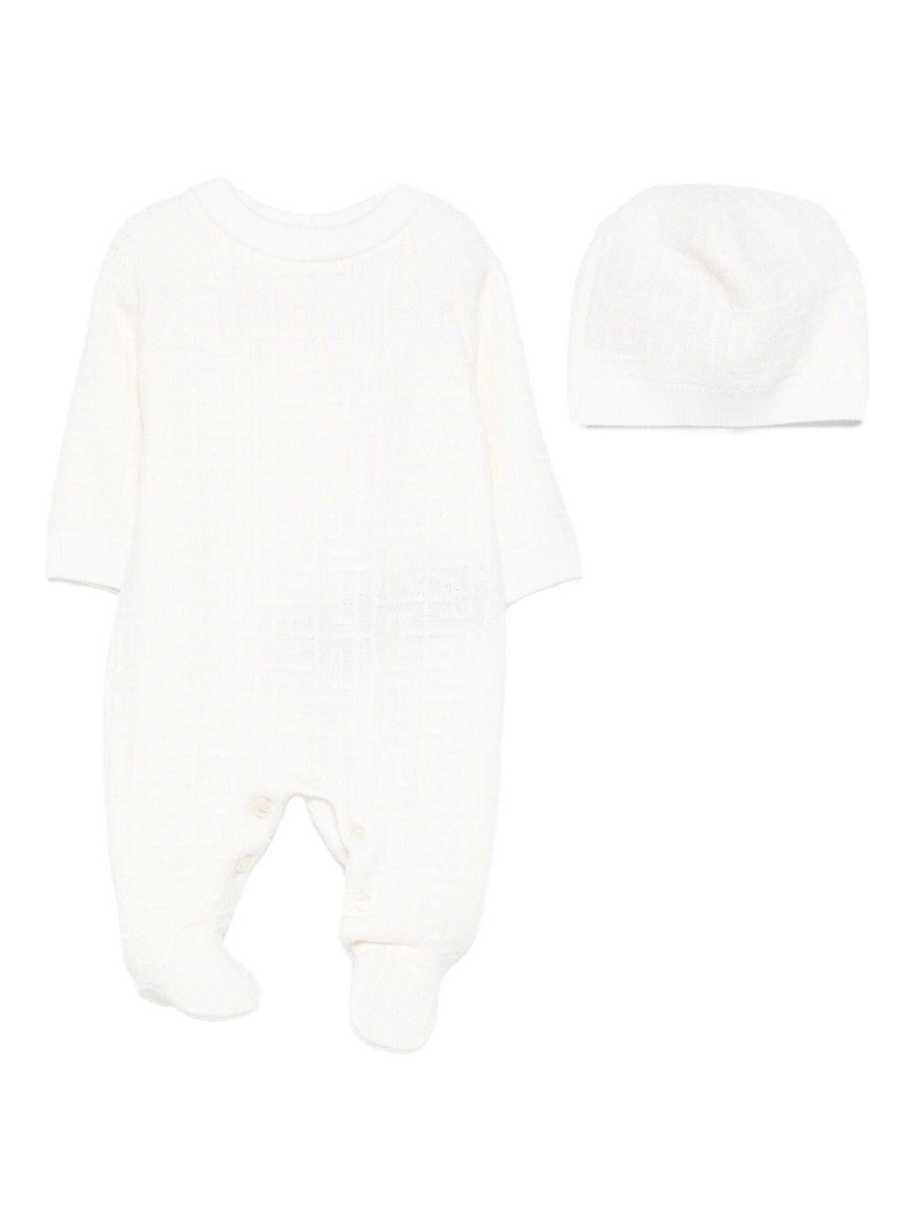 Tutina bianca per neonato BXB03AW0012 100 Balmain Kids 