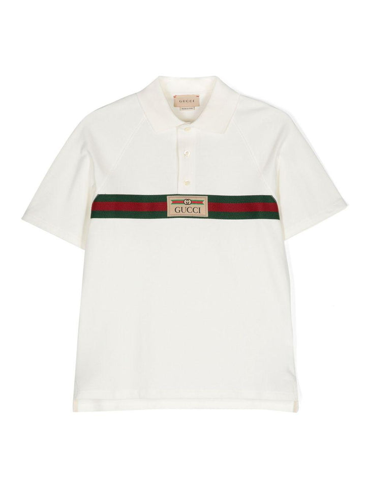 Polo bianca per bambino