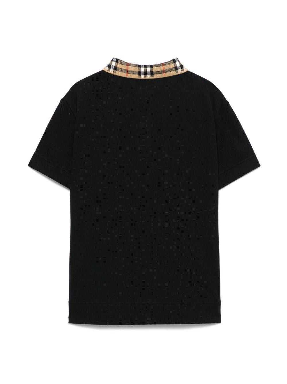 Polo nera per bambino 8105570 A1189 Burberry Kids 