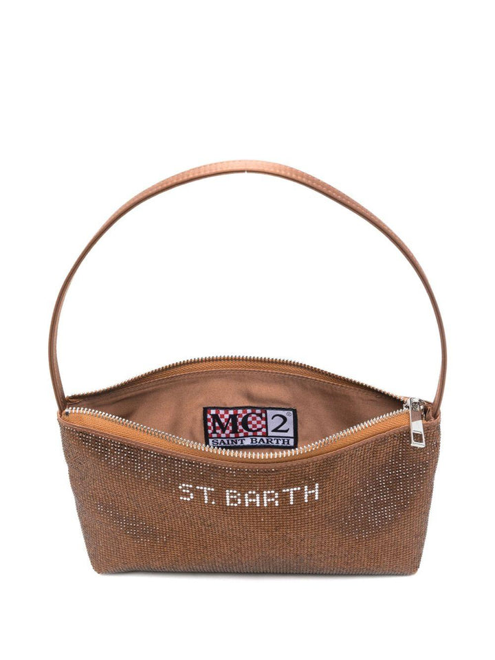 Borsa marrone per bambina STRAS001 00235I MC2 Saint Barth Kids 