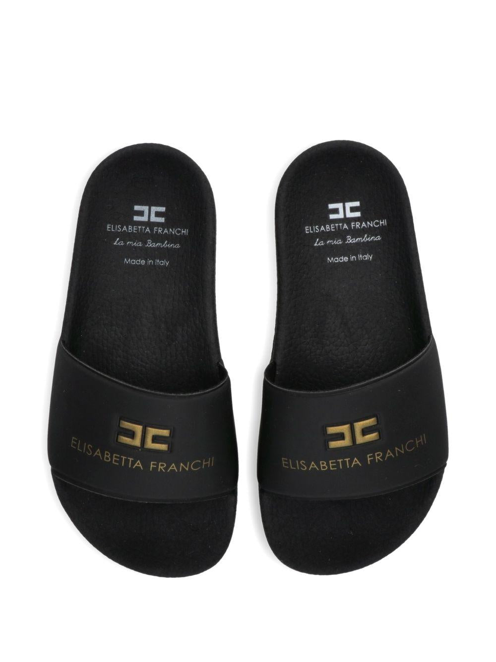 Ciabatte nere per bambina F4A0E06071745 999 Elisabetta Franchi Kids 