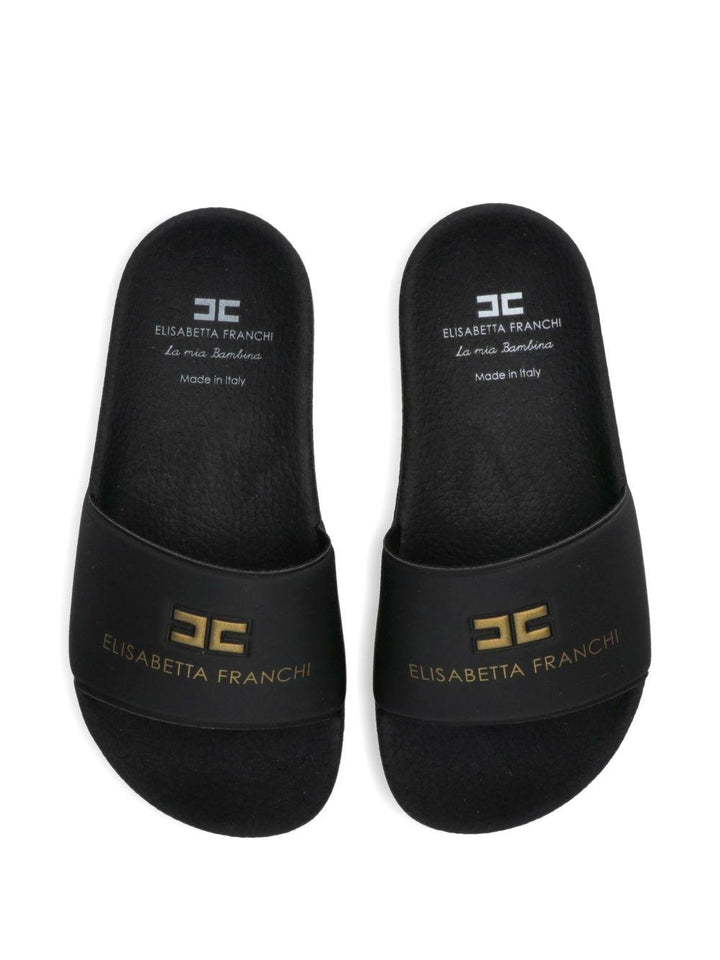 Ciabatte nere per bambina F4A0E06071745 999 Elisabetta Franchi Kids 