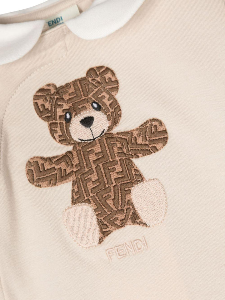 Tutina beige chiaro per neonato BUK102ST8 F19J5 Fendi Kids 