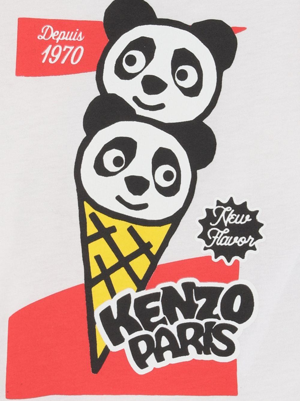 T-shirt bianco/blu/rosso per neonato K61717 117 Kenzo Kids 