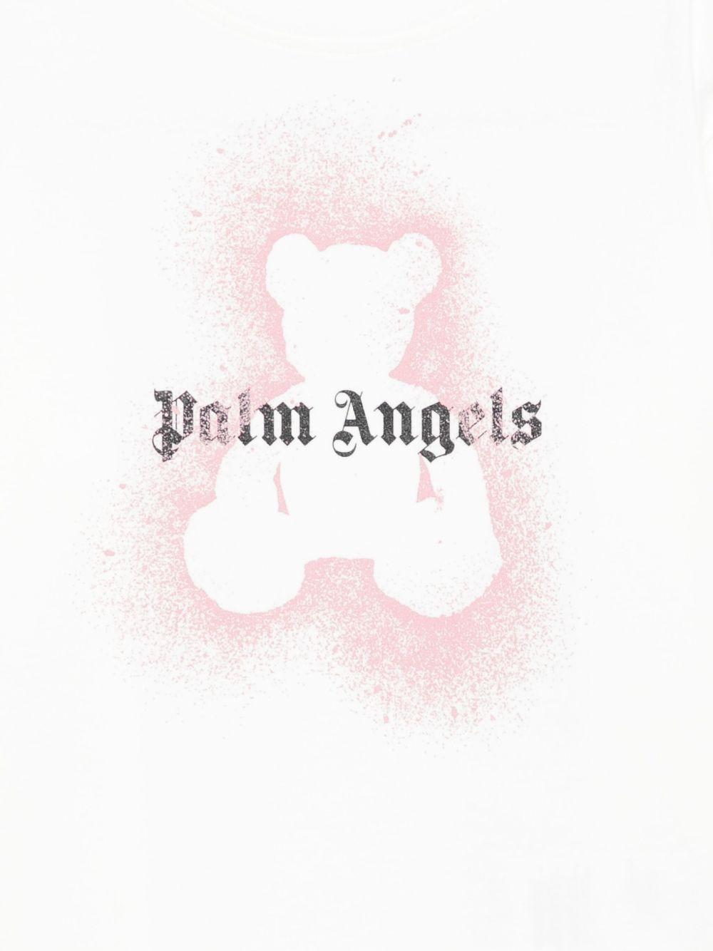 T-shirt bianca per bambino PGAA002F25JER00A 0330 Palm Angels Kids 