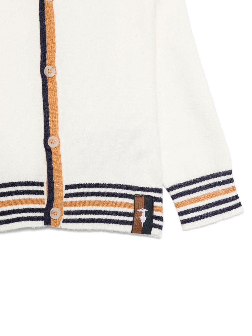Cardigan bianco per neonato TIA25078CD O-W Trussardi Kids 