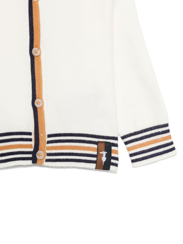 Cardigan bianco per neonato TIA25078CD O-W Trussardi Kids 