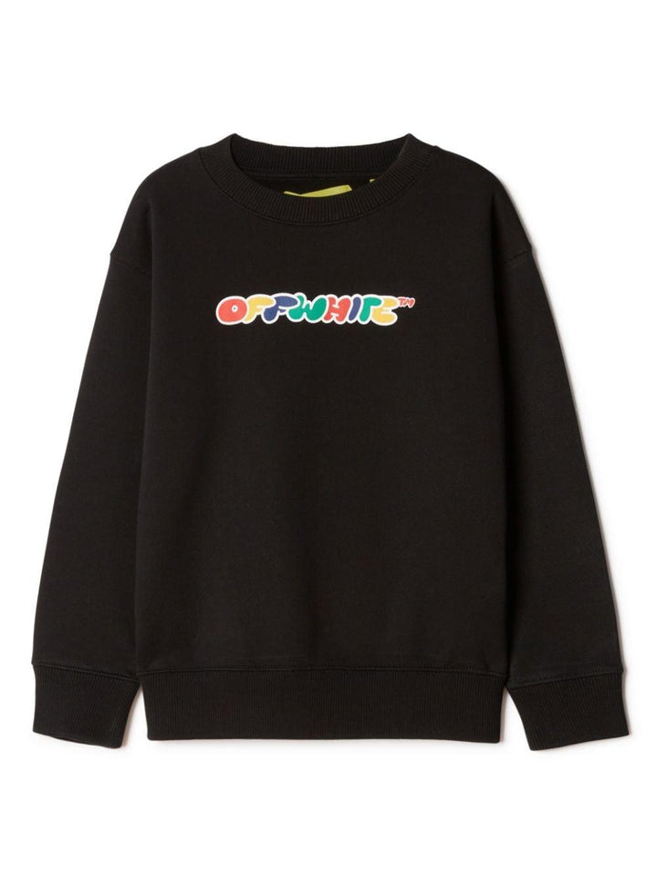Black sweatshirt for boys with logo