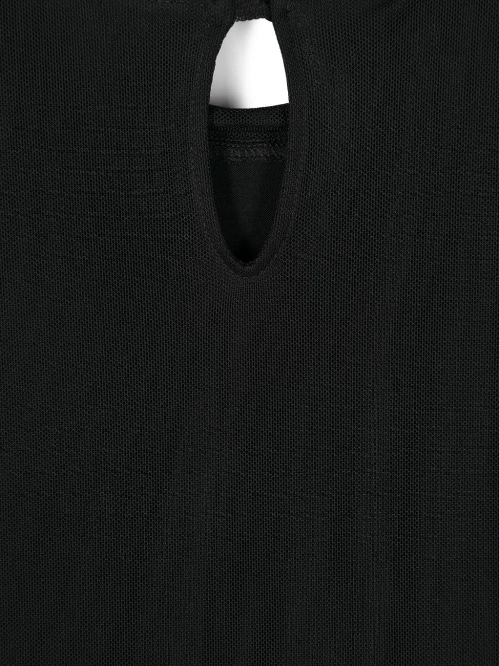 Black t-shirt for girls with logo
