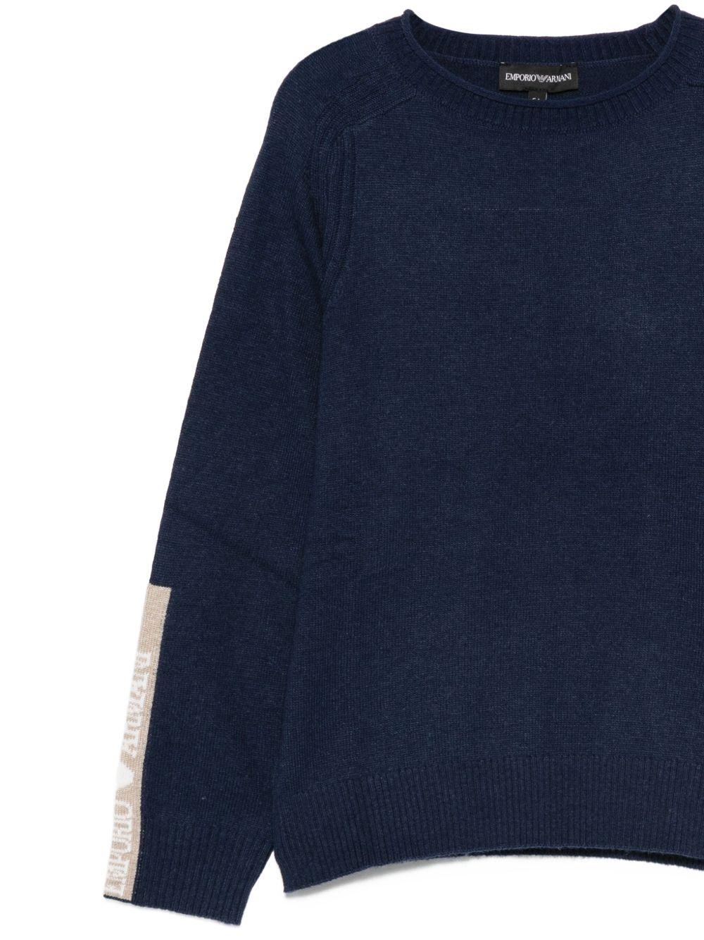 Maglione blu navy per bambino EB000647AF17340 UB130 Emporio Armani Kids 