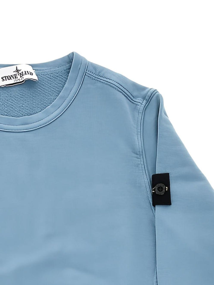Felpa blu per bambino 66100005S0040 V004A Stone Island Kids 