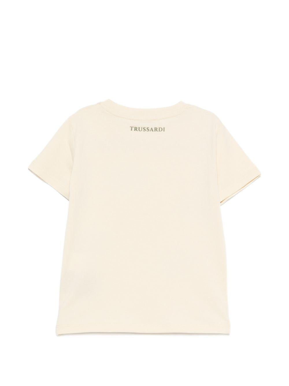 T-shirt beige per bambino TIP26047TSK BEINEW Trussardi Kids 