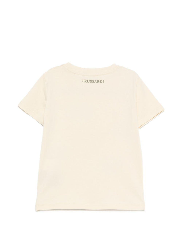 T-shirt beige per bambino TIP26047TSK BEINEW Trussardi Kids 