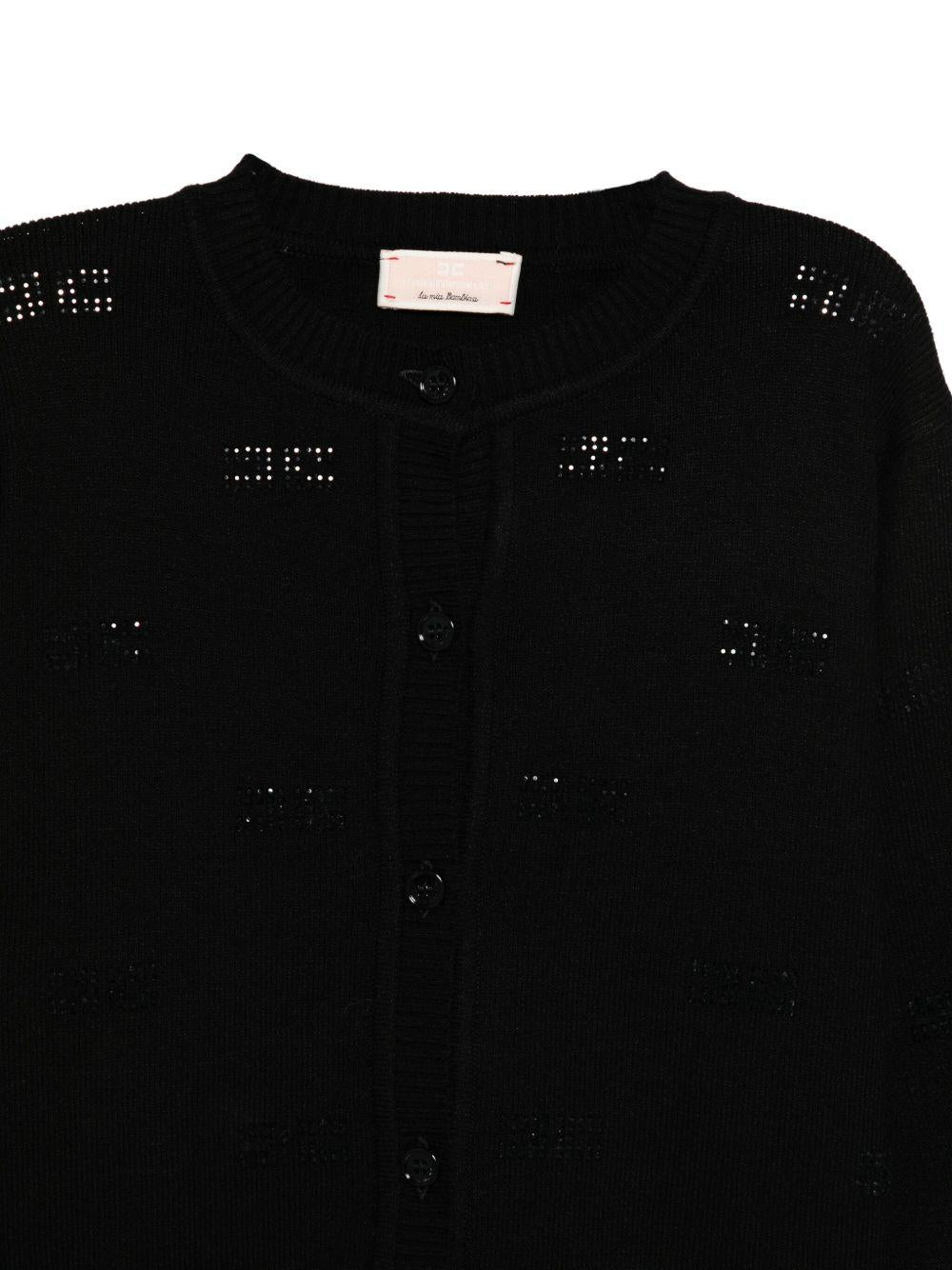Maglione nero per neonata EGMA041CFL060 N000 Elisabetta Franchi Kids 