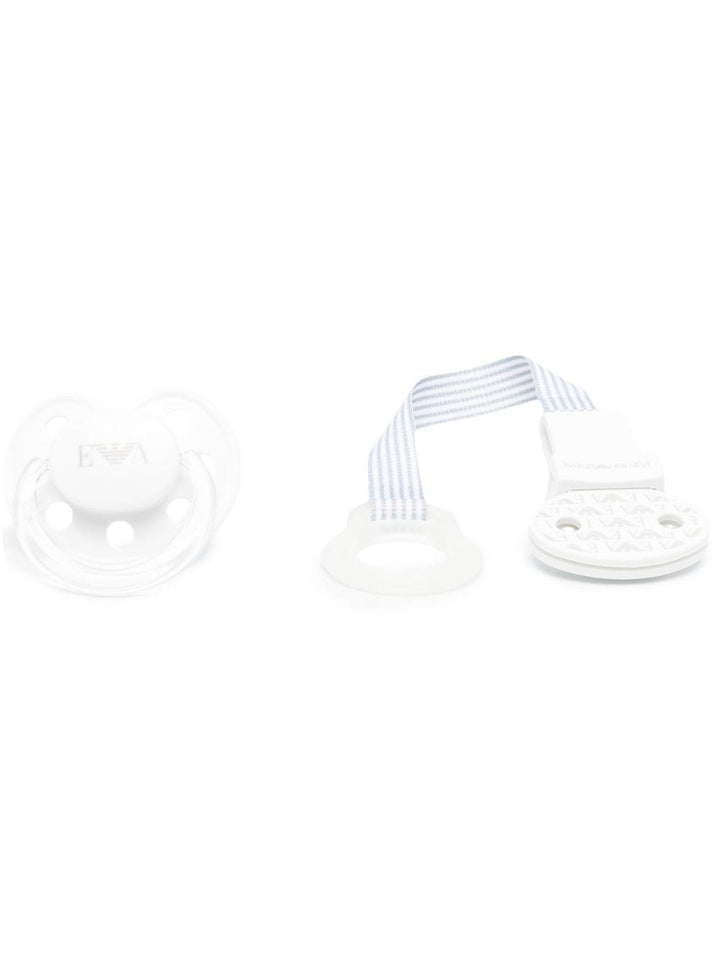Ciuccio bianco per neonato 409174CC919 00010 Emporio Armani Kids 