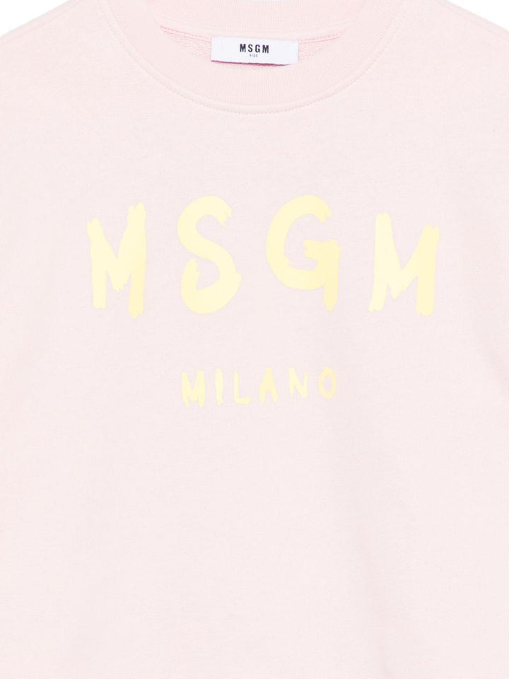 Felpa rosa per bambino S6MSJUSW007 MS076 Msgm Kids 