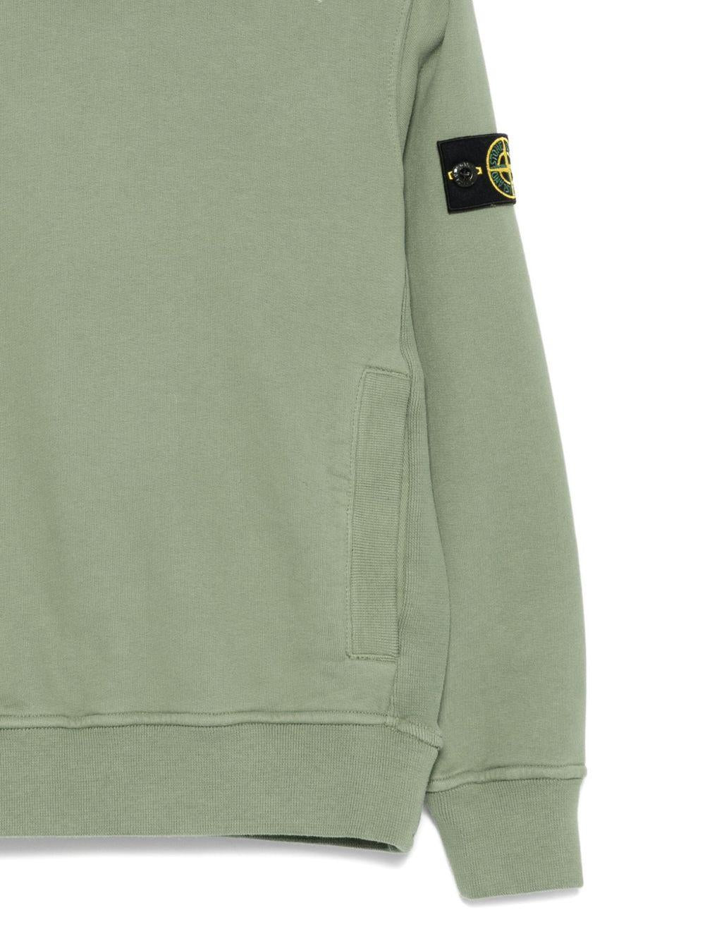 Felpa verde salvia per bambino 66100004S0A20 V0055 Stone Island Kids 