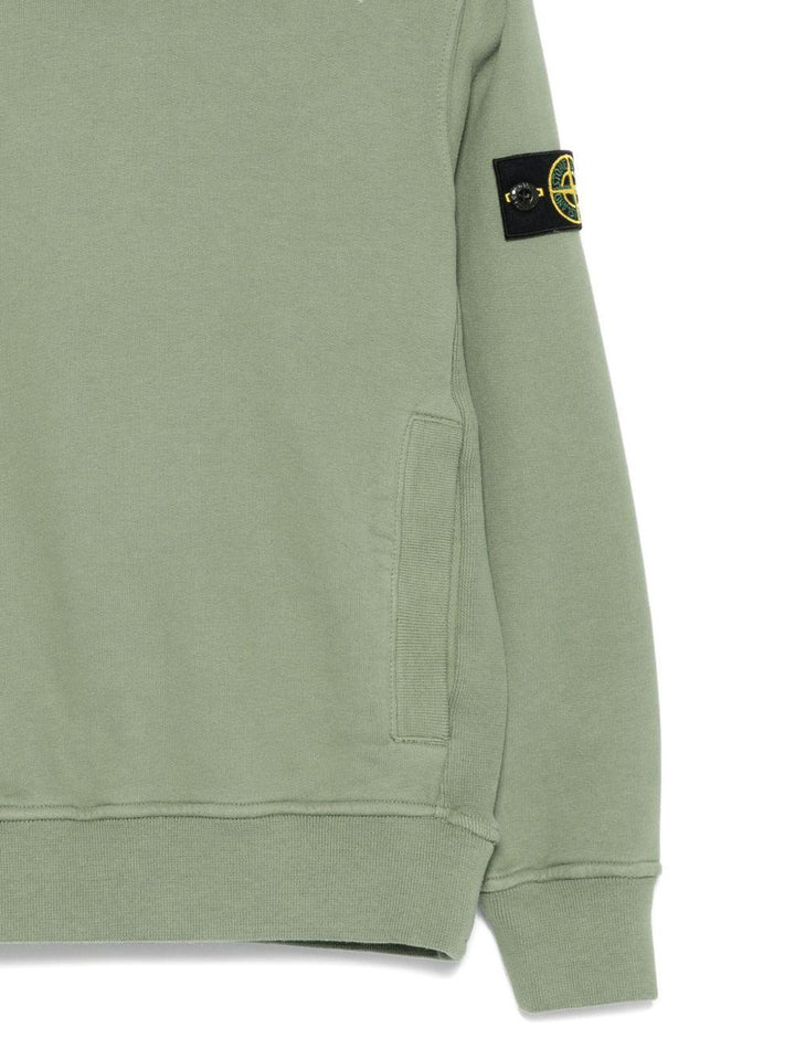 Felpa verde salvia per bambino 66100004S0A20 V0055 Stone Island Kids 