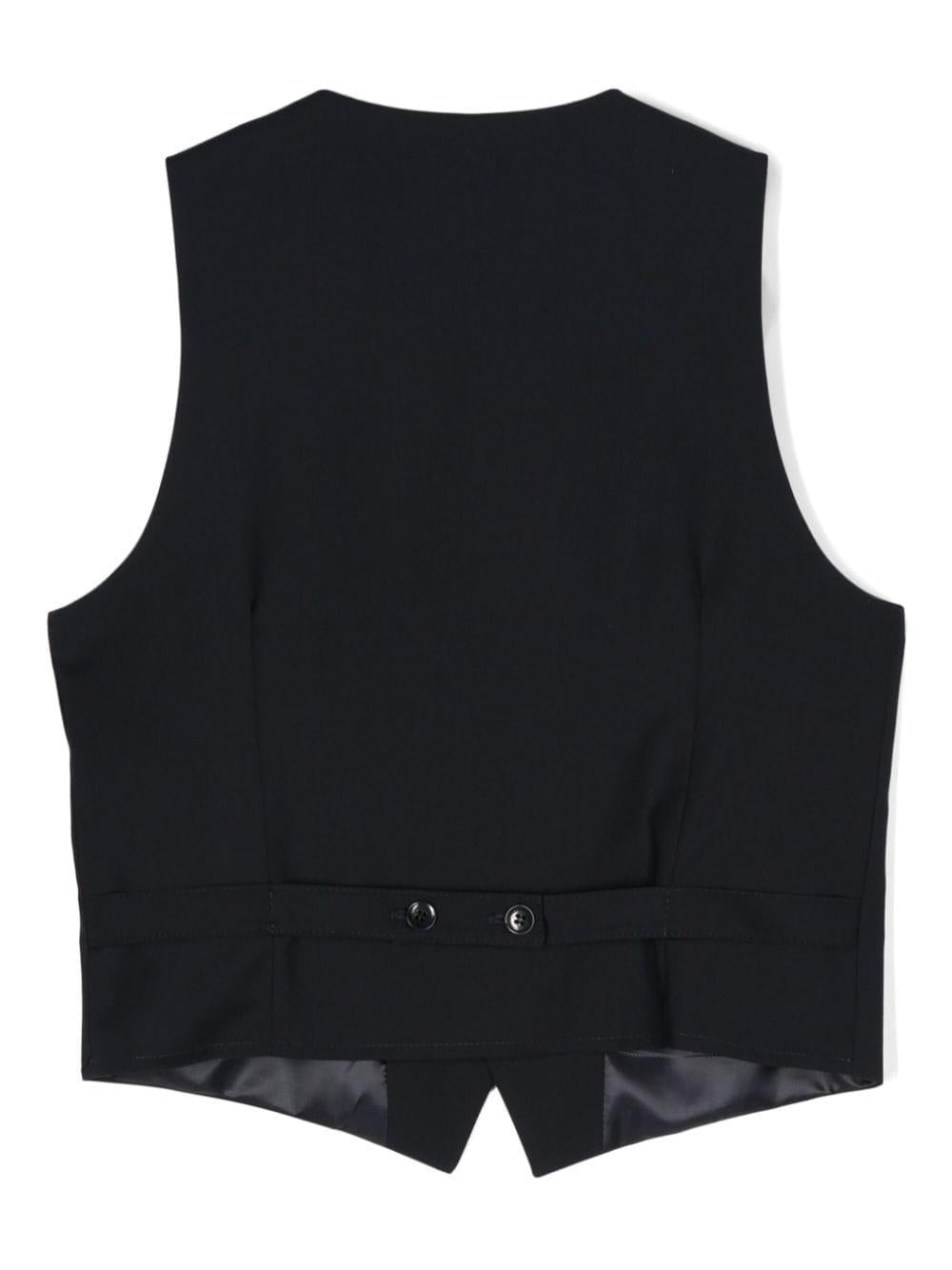 Gilet blu per bambino con scollo a V