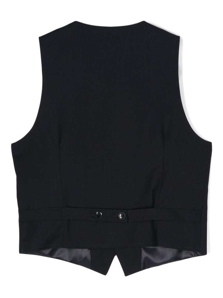 Gilet blu per bambino con scollo a V