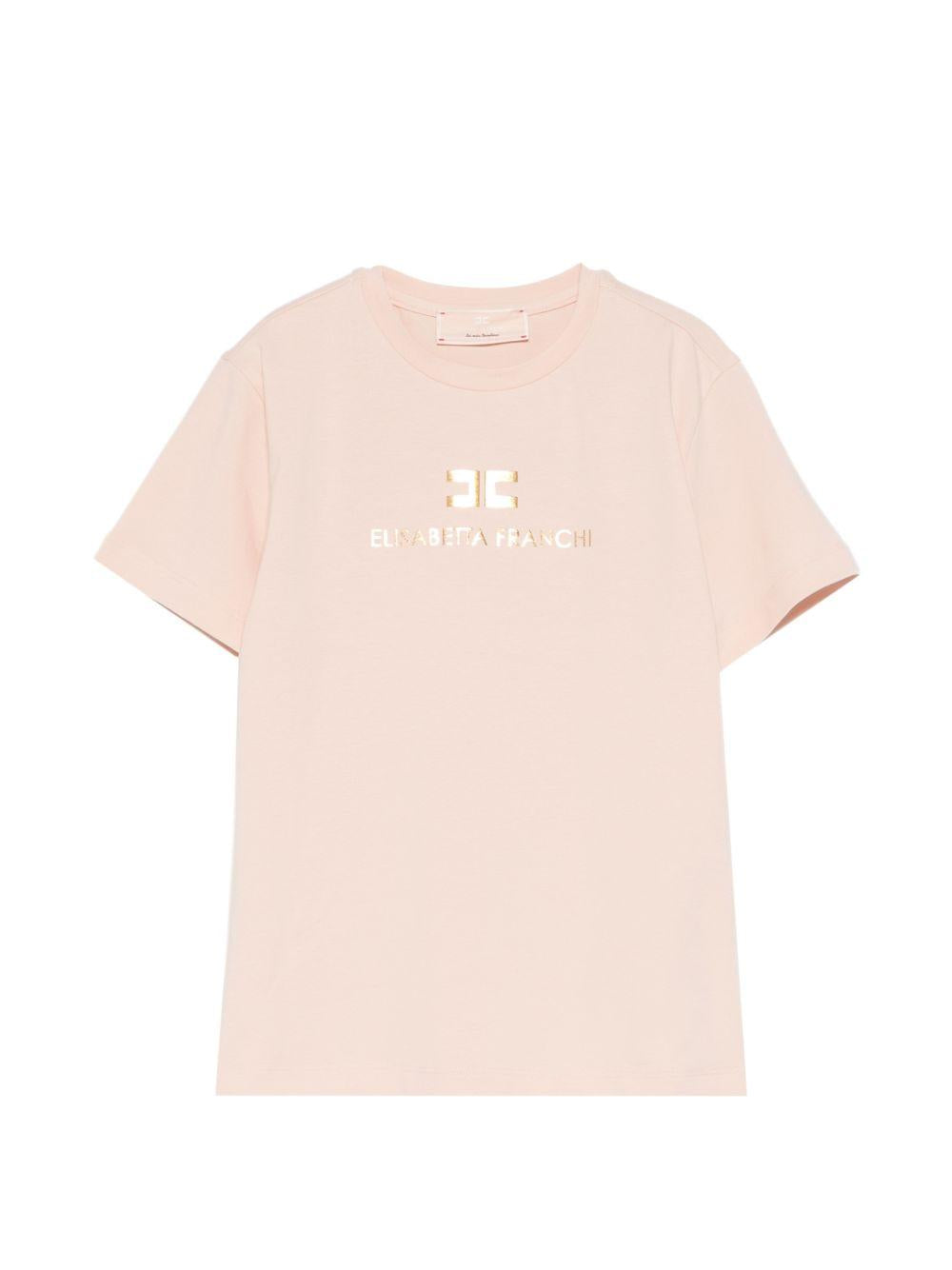 T-shirt rosa baby per bambina EFTS2600JE006 C125 Elisabetta Franchi Kids 