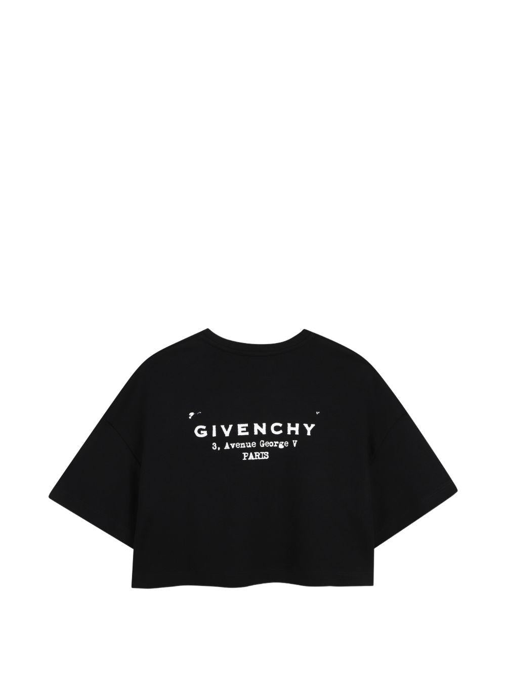 T-shirt nera per bambina H31224 09B Givenchy Kids 