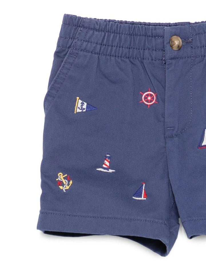 Completo blu/rosso per neonato 320B21361 001 Ralph Lauren Kids 