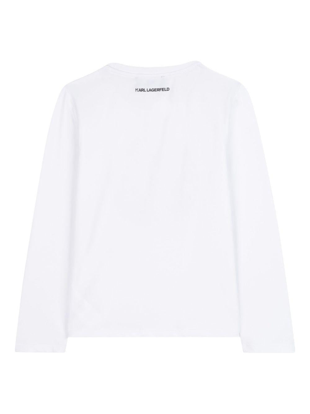 T-shirt bianco per bambino Z30940 10P Karl Lagerfeld Kids 