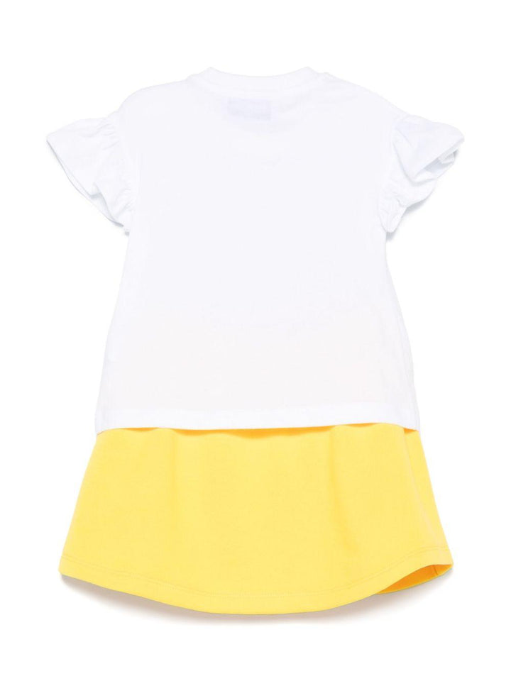 Completo sportivo giallo/bianco per neonata