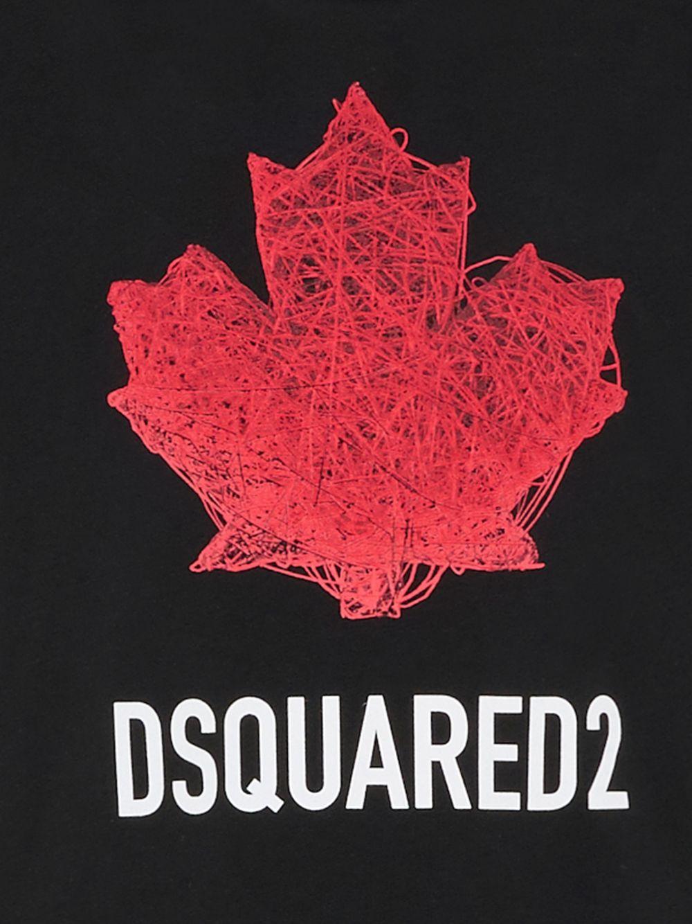 T-shirt nero per bambino DQ3176D00XM DQ900 Dsquared2 Kids 