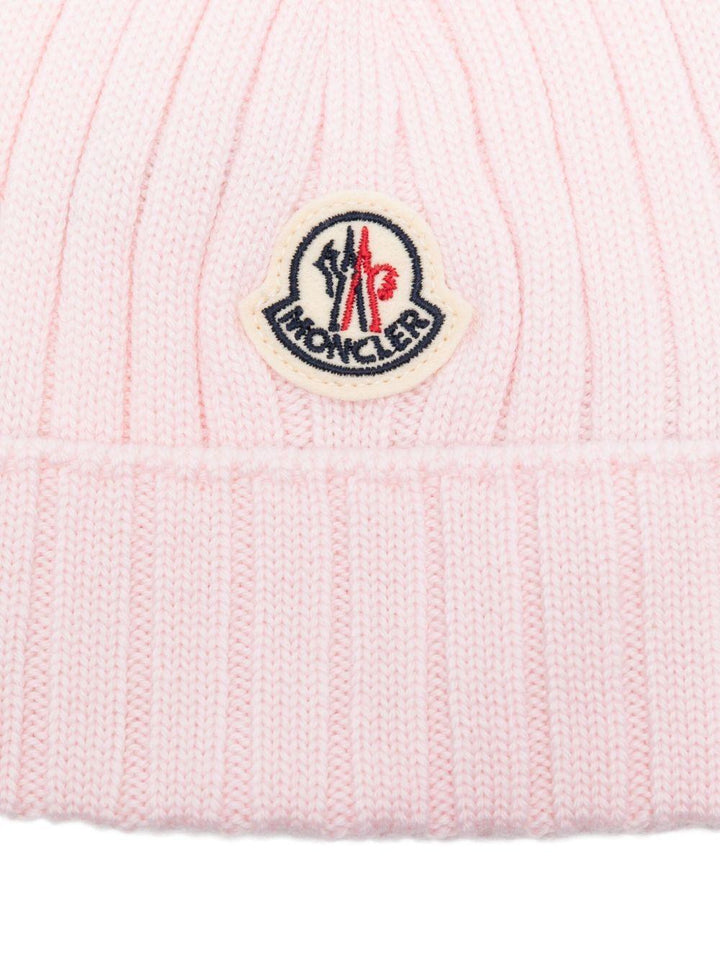 Cappello rosa chiaro per neonata 9513B00006M1131 529 Moncler Kids 
