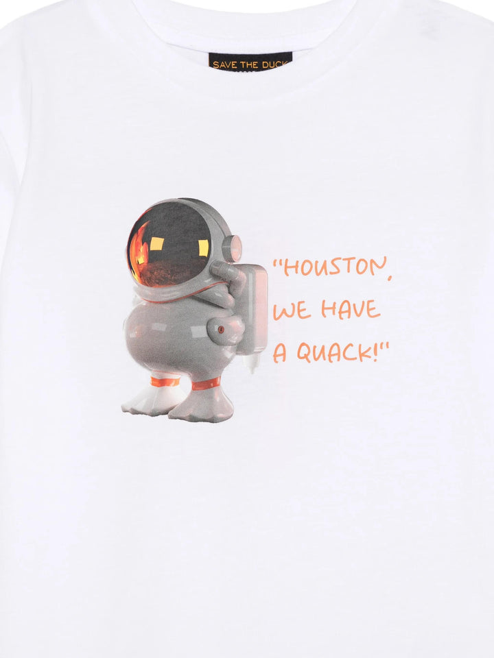 T-shirt bianca per bambino JT2788XBESY22 00000 Save The Duck Kids 