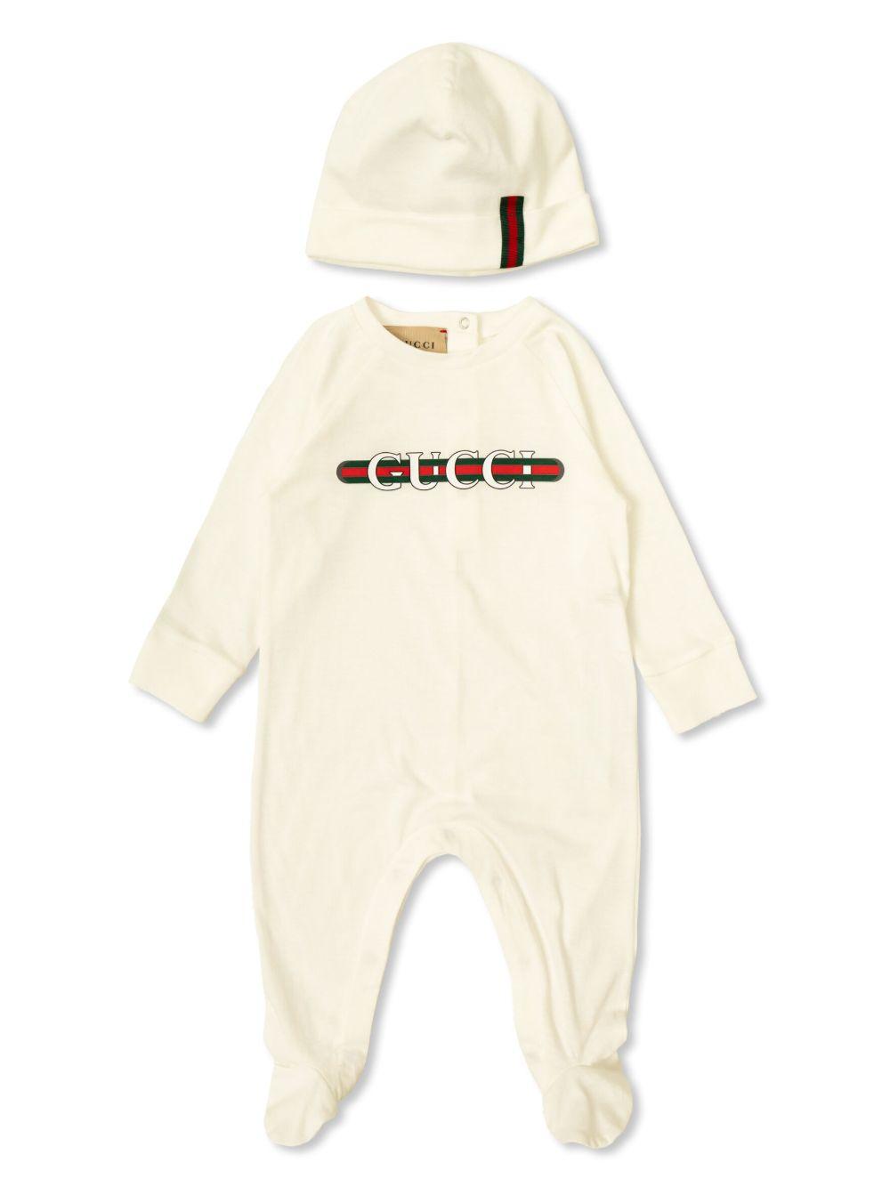 Tutina beige per neonato 793521XJGPI 9214 Gucci Kids 