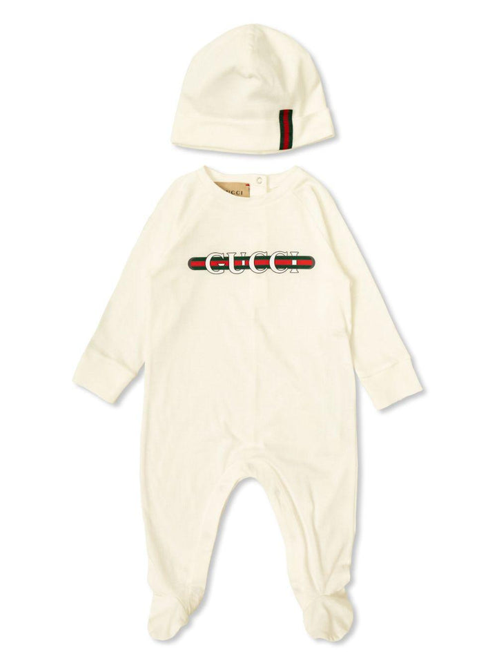 Tutina beige per neonato 793521XJGPI 9214 Gucci Kids 
