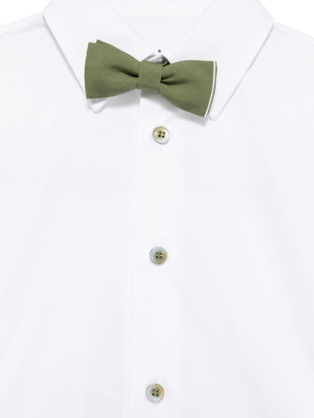 Completo elegante verde falce/bianco per bambino