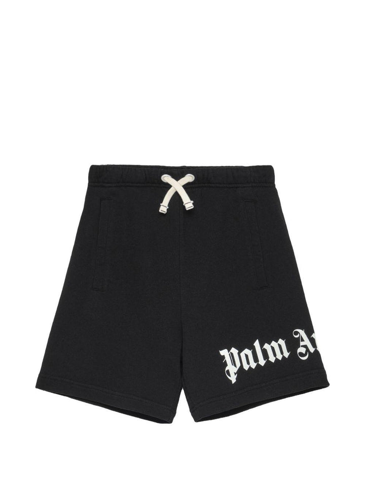 Bermuda nera per bambino PBCI006S26FLE001 110 Palm Angels Kids 