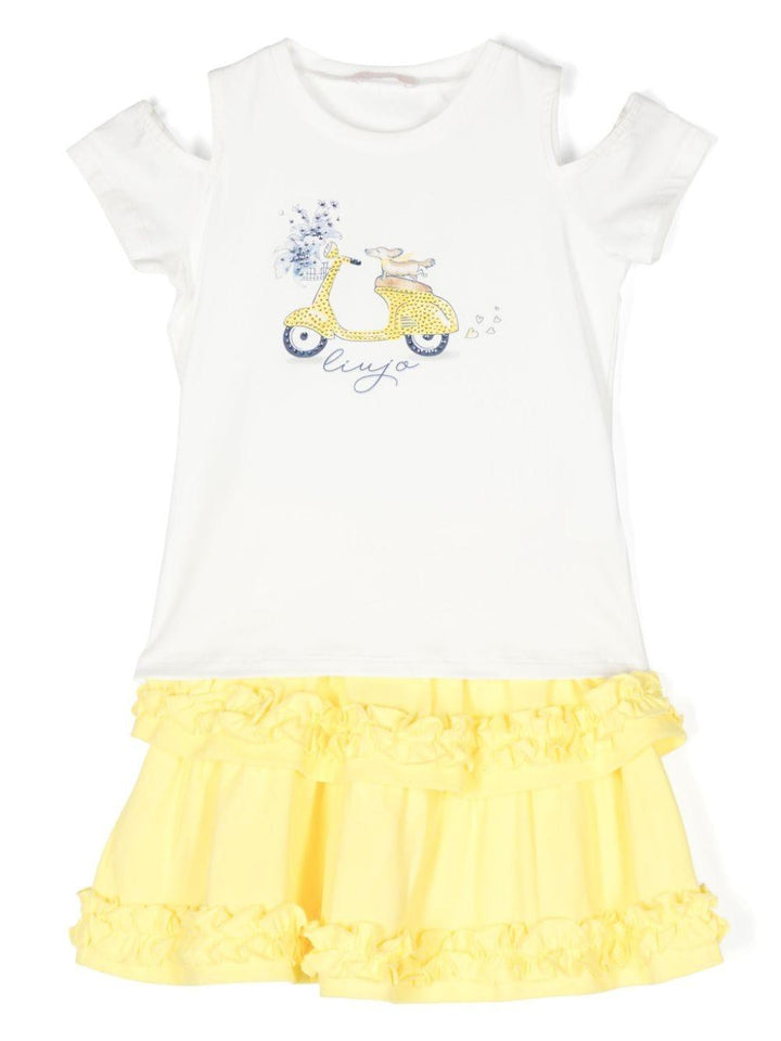 White and yellow sports outfit for girls
