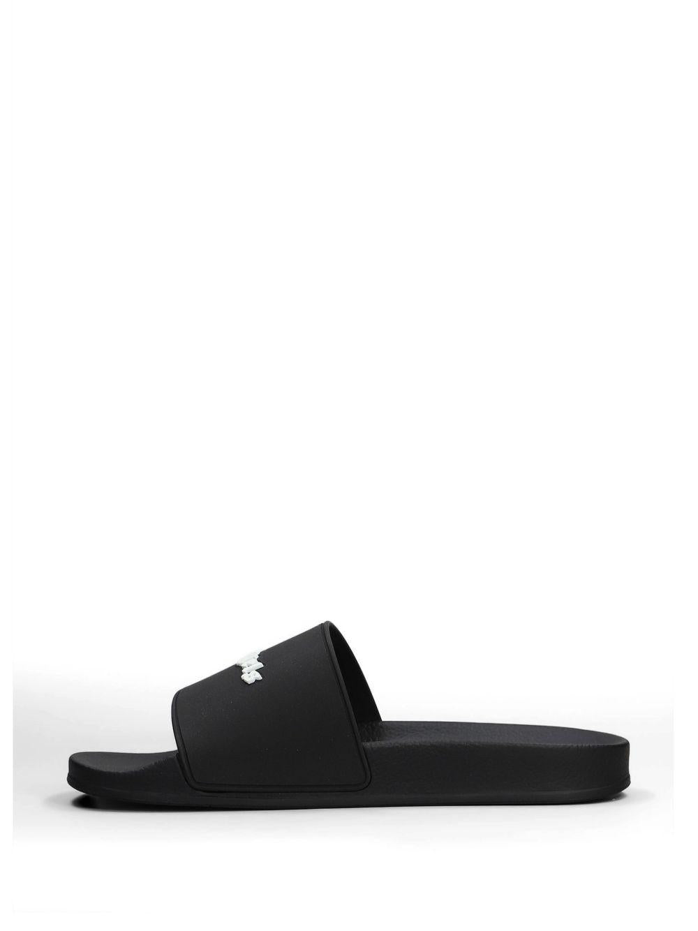 Ciabatte nere/bianche per bambino PMIC017S26MAT004 1001 Palm Angels 
