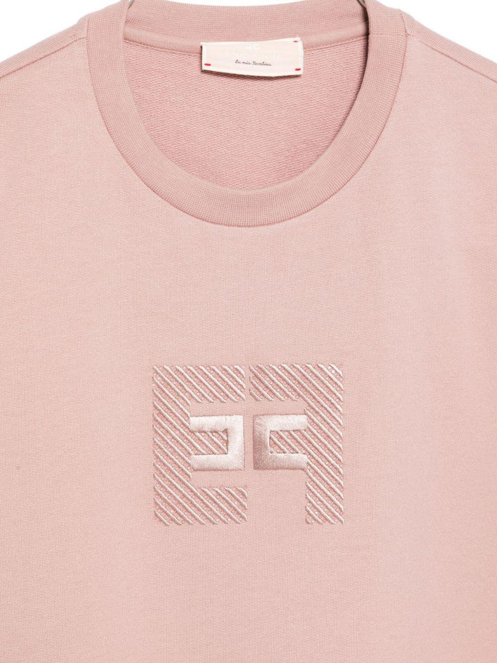 Felpa rosa vecchio per bambina EFFE1580FF002 C041 Elisabetta Franchi Kids 