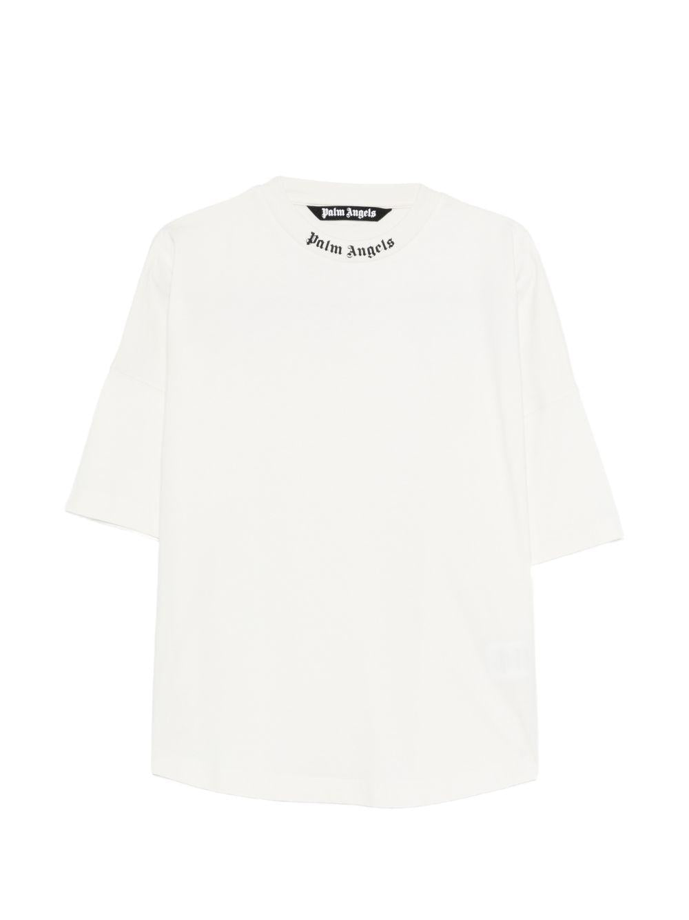 T-shirt bianca per bambino PMAA10BS26JER001 0110 Palm Angels 