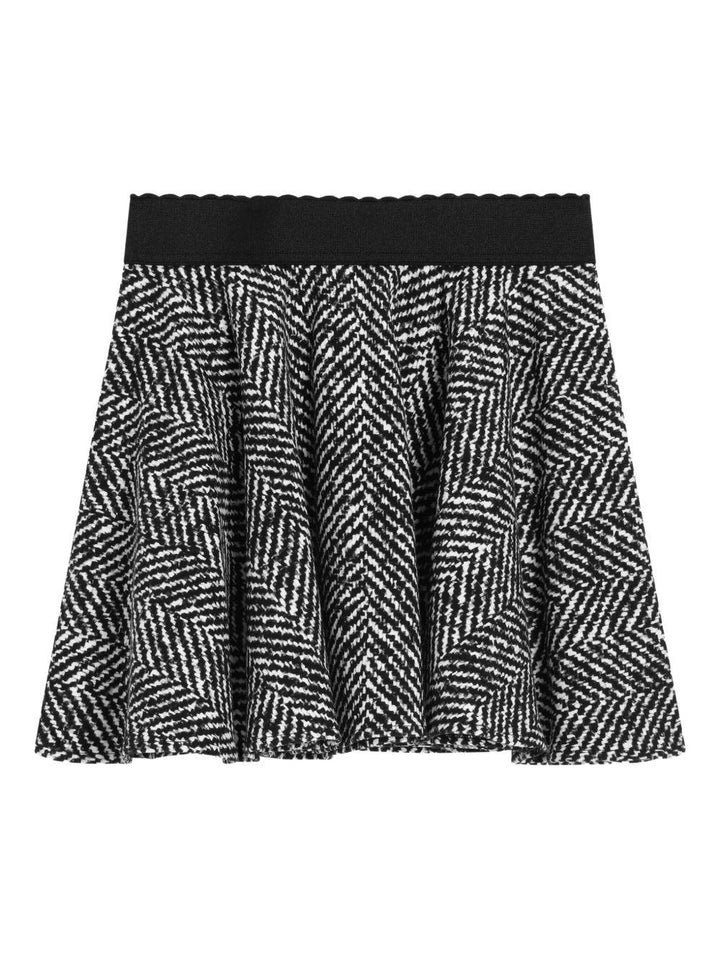 Gonna nero/bianco per bambina L54I67FSGDZ HH5QS Dolce & Gabbana Kids 