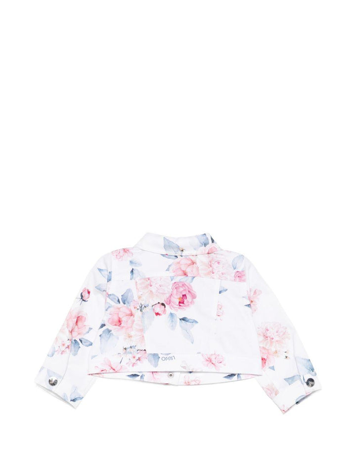 Giacca bianca/multicolor per neonata HA6001T1968 T9898 Liu Jo 