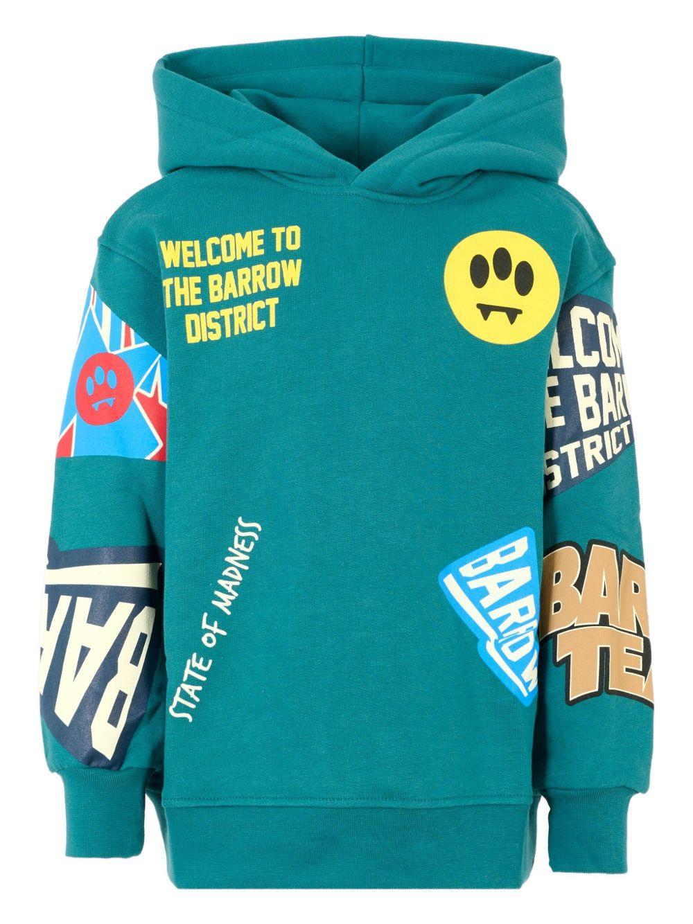 Felpa verde acqua per bambino F5BKJUHS078 309 Barrow Kids 